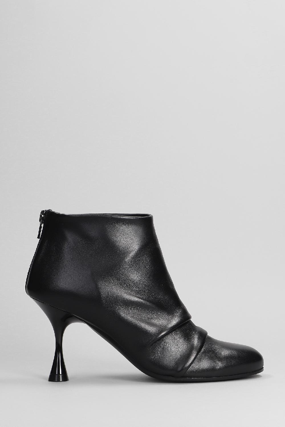 Deliberti Marc Ellis Tronchetti tacco alto in pelle nera cod. 402168 - Deliberti The Luxury Shopping