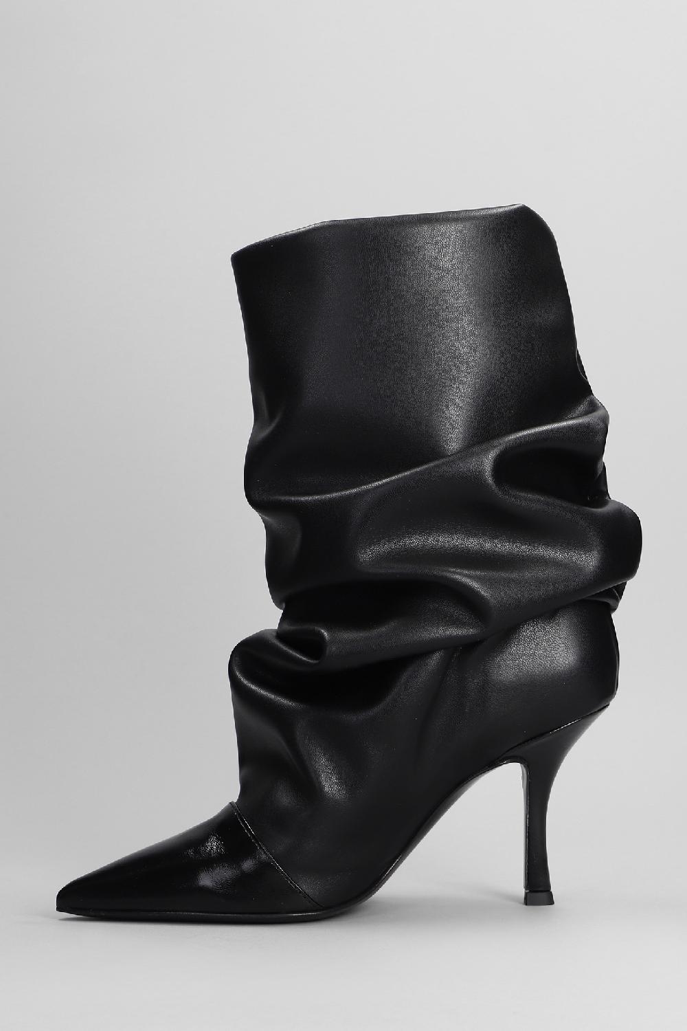 Deliberti Marc Ellis Tronchetti Tacco Alto In Pelle Nera Cod. 402251 - Deliberti The Luxury Shopping