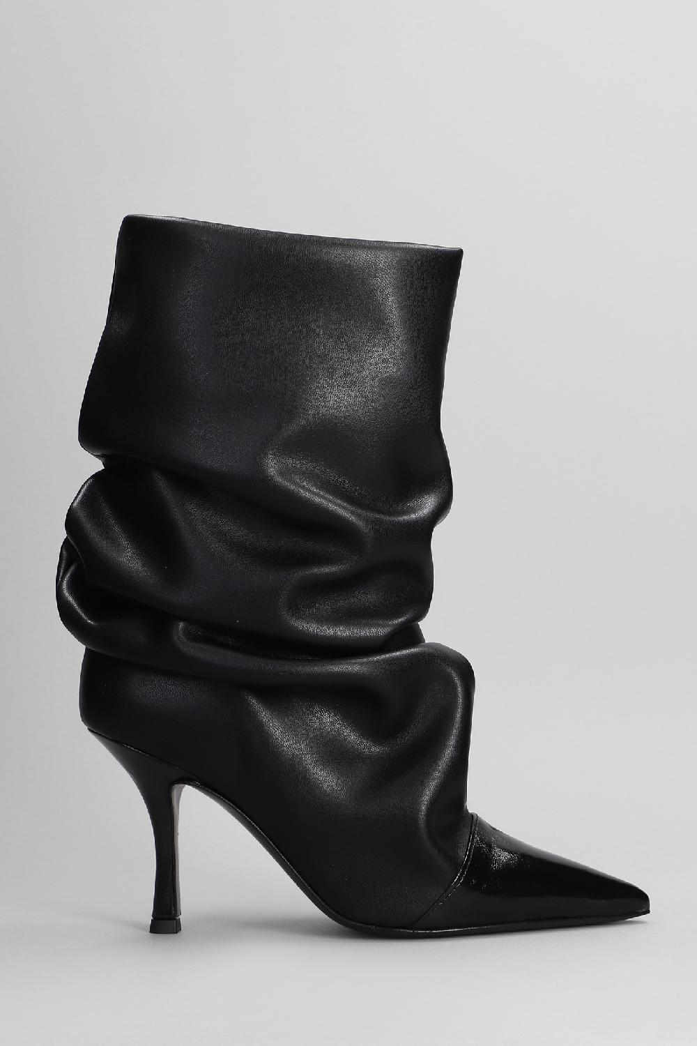 Deliberti Marc Ellis Tronchetti tacco alto in pelle nera cod. 402251 - Deliberti The Luxury Shopping