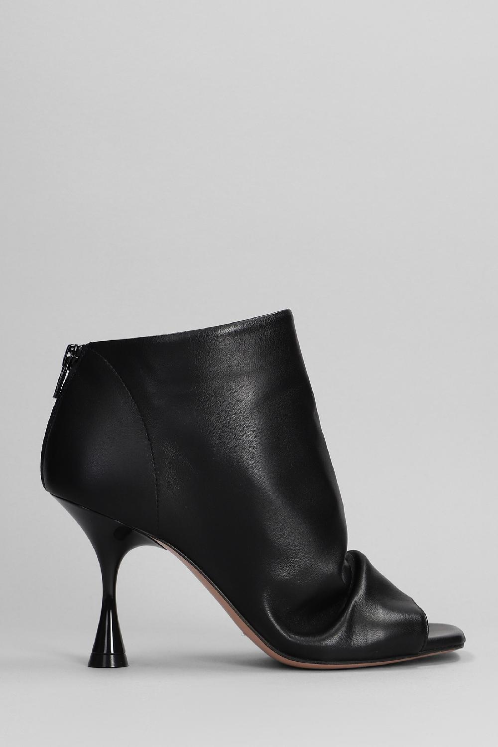 Deliberti Marc Ellis Tronchetti tacco alto in pelle nera cod. 393604 - Deliberti The Luxury Shopping