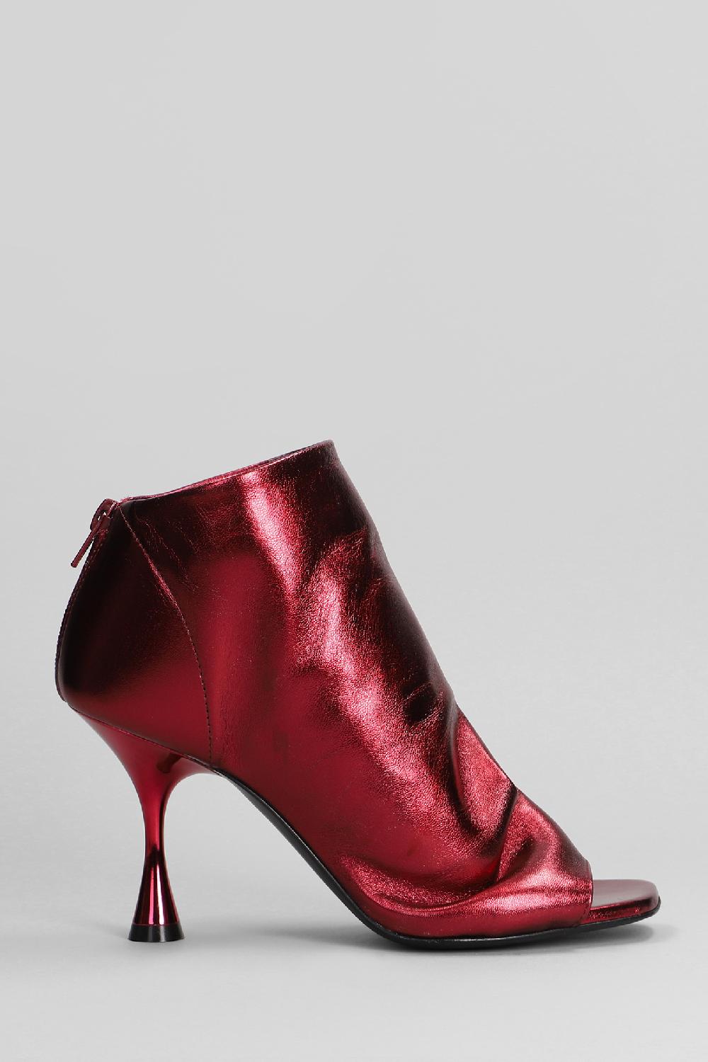 Deliberti Marc Ellis Tronchetti tacco alto in pelle rossa cod. 402067 - Deliberti The Luxury Shopping