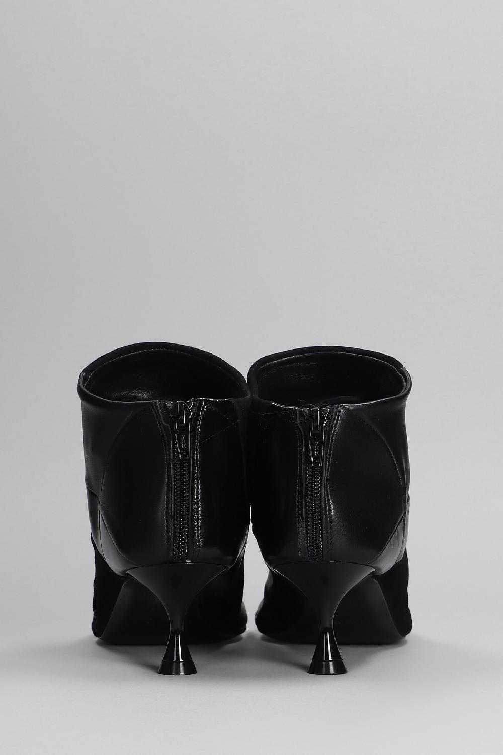 Deliberti Marc Ellis Tronchetti Tacco Alto Vortex In Pelle E Camoscio Nero Cod. 402114 - Deliberti The Luxury Shopping