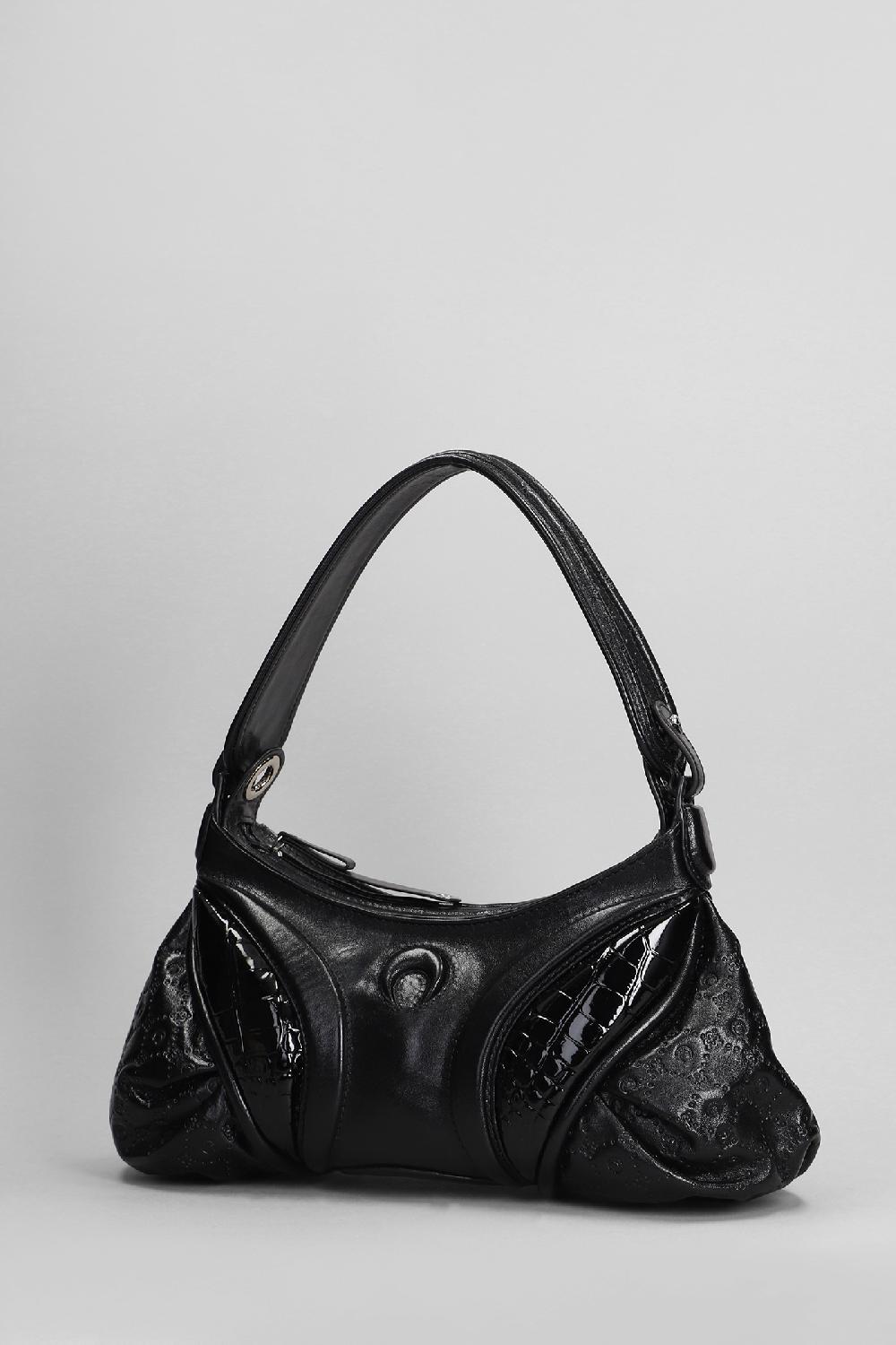 Deliberti Marine Serre Borsa A Mano In Pelle Nera Cod. 400597 - Deliberti The Luxury Shopping