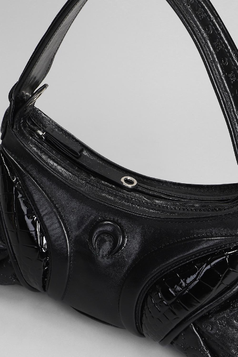 Deliberti Marine Serre Borsa A Mano In Pelle Nera Cod. 400597 - Deliberti The Luxury Shopping