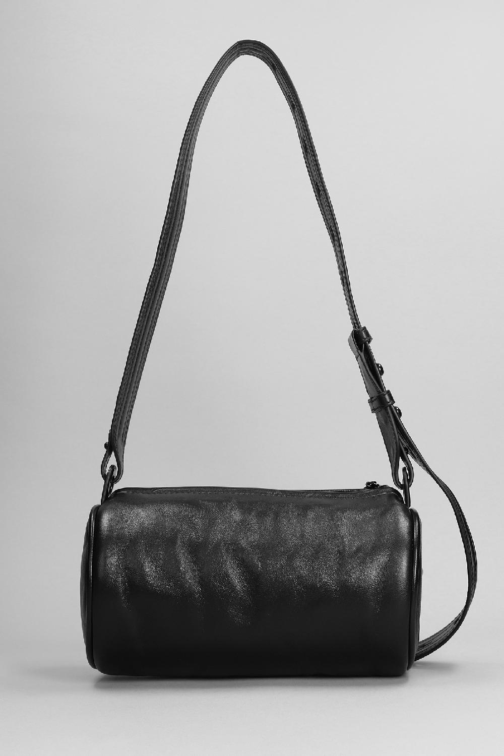 Deliberti Marine Serre Borsa A Spalla In Pelle Nera Cod. 398745 - Deliberti The Luxury Shopping