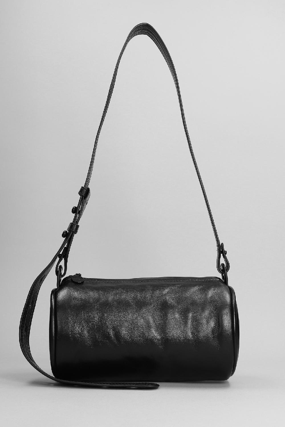 Deliberti Marine Serre Borsa a spalla in pelle nera cod. 398745 - Deliberti The Luxury Shopping