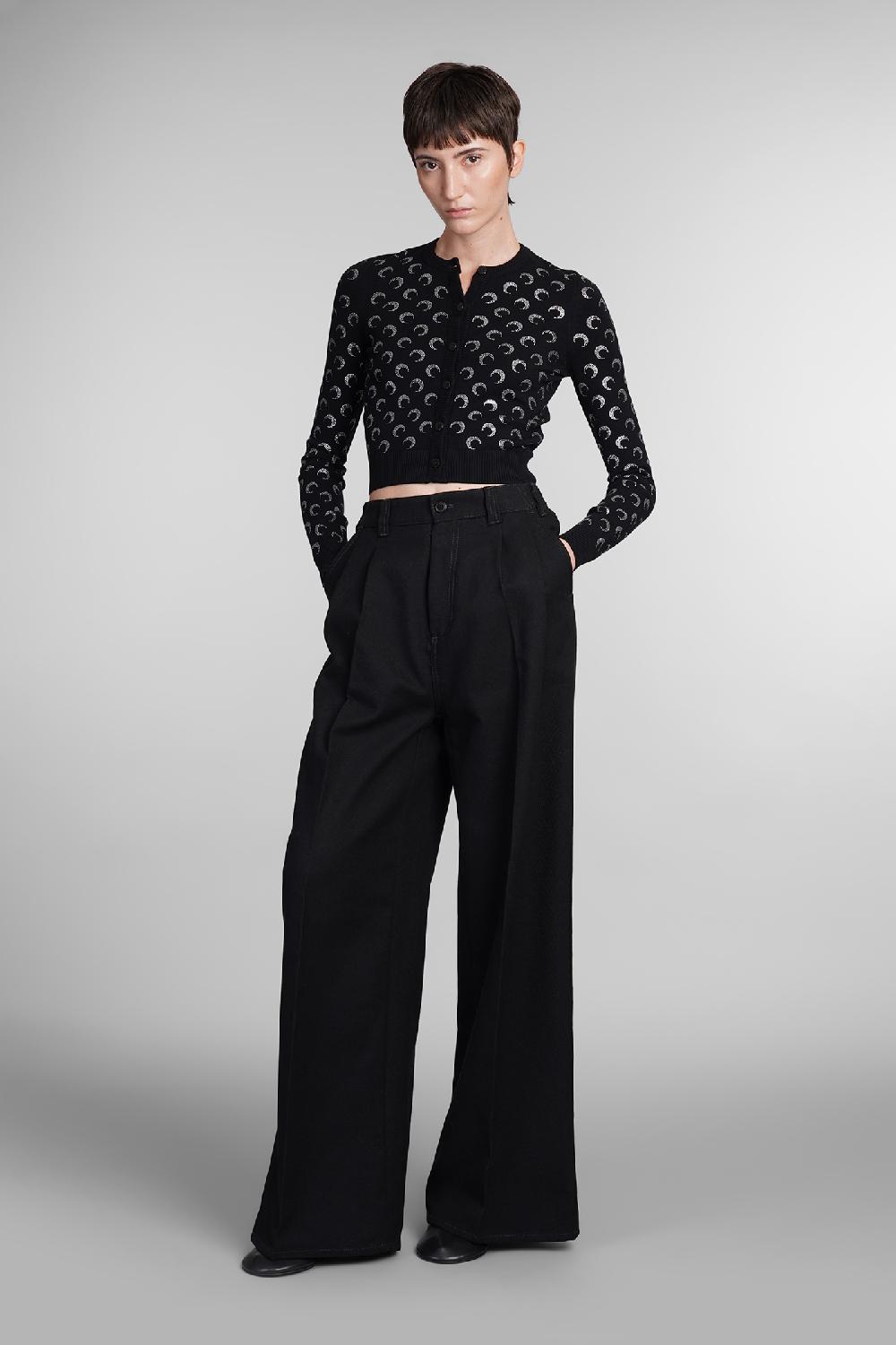 Deliberti Marine Serre Cardigan In Viscosa Nera Cod. 410090 - Deliberti The Luxury Shopping