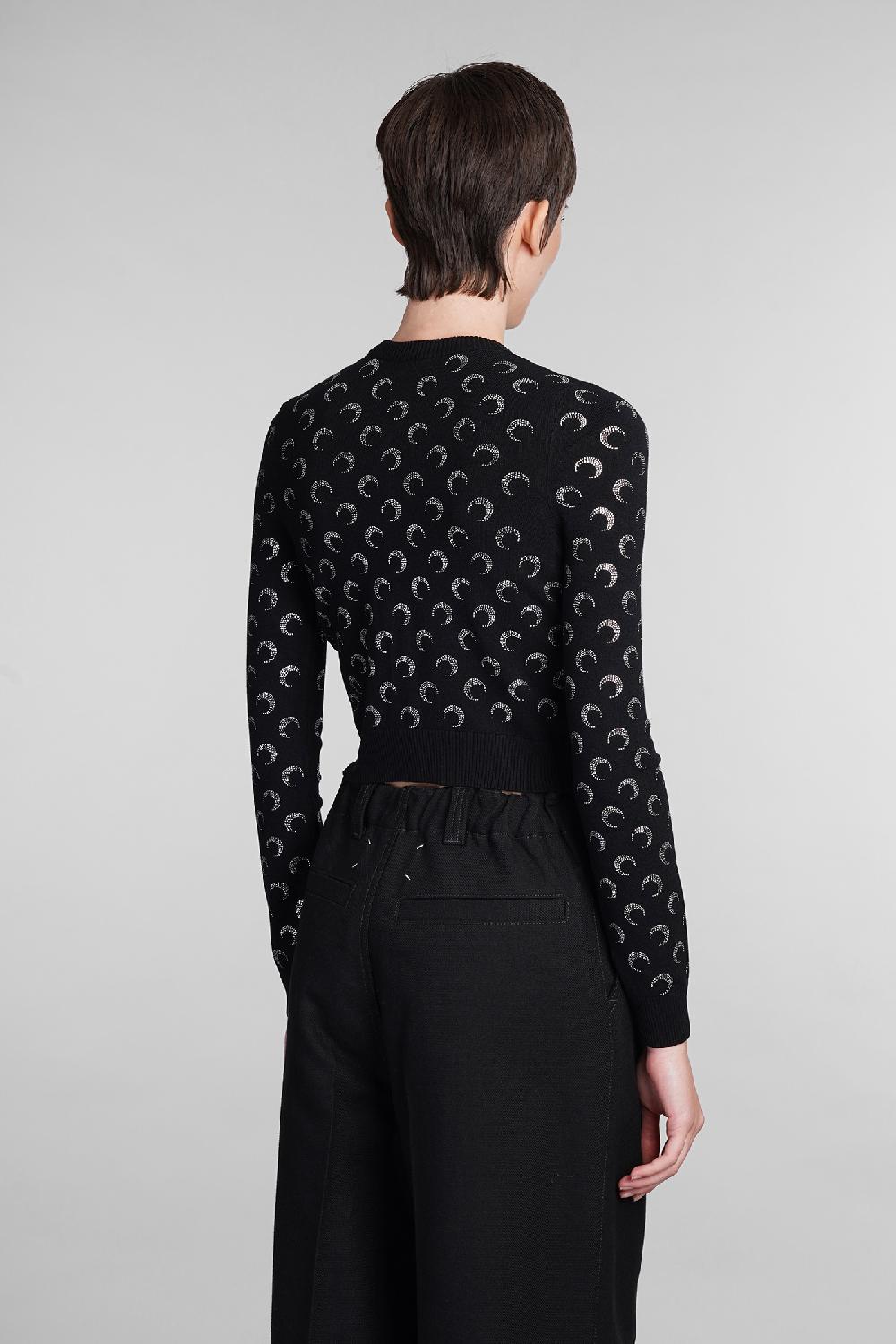 Deliberti Marine Serre Cardigan In Viscosa Nera Cod. 410090 - Deliberti The Luxury Shopping