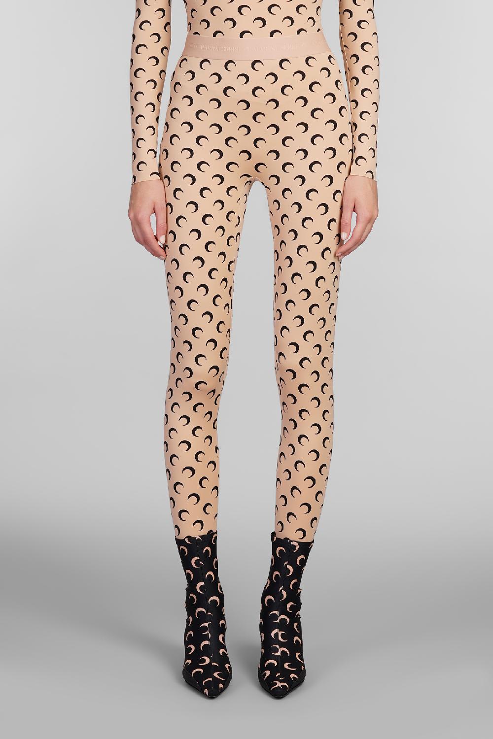 Deliberti Marine Serre Leggings in poliammide beige cod. 383771 - Deliberti The Luxury Shopping