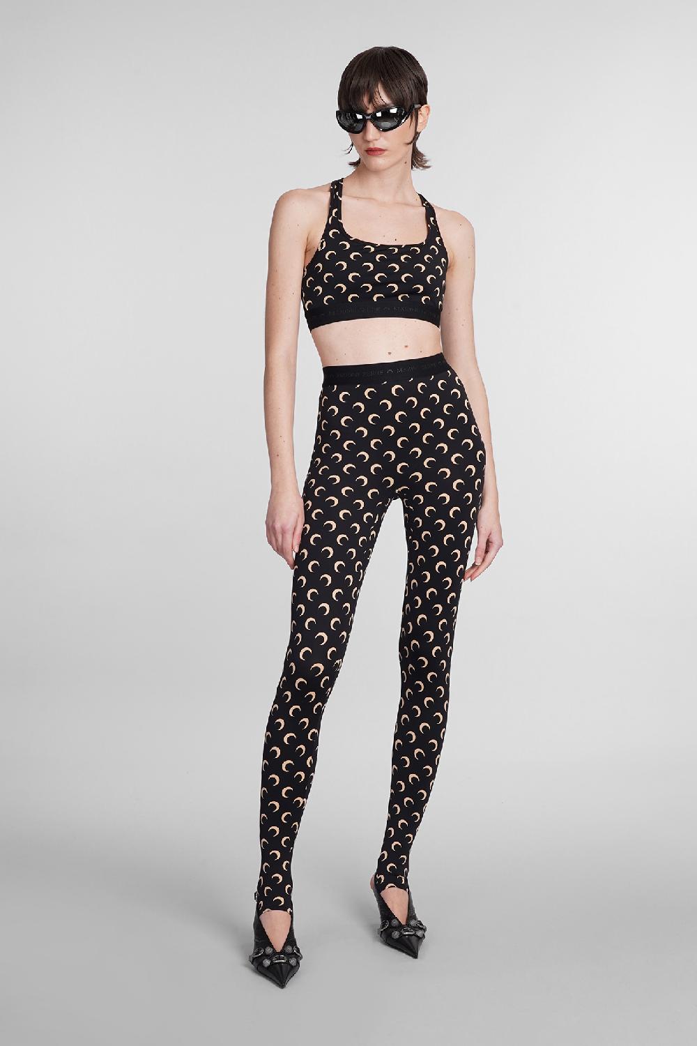 Deliberti Marine Serre Leggings In Poliammide Nera Cod. 383798 - Deliberti The Luxury Shopping