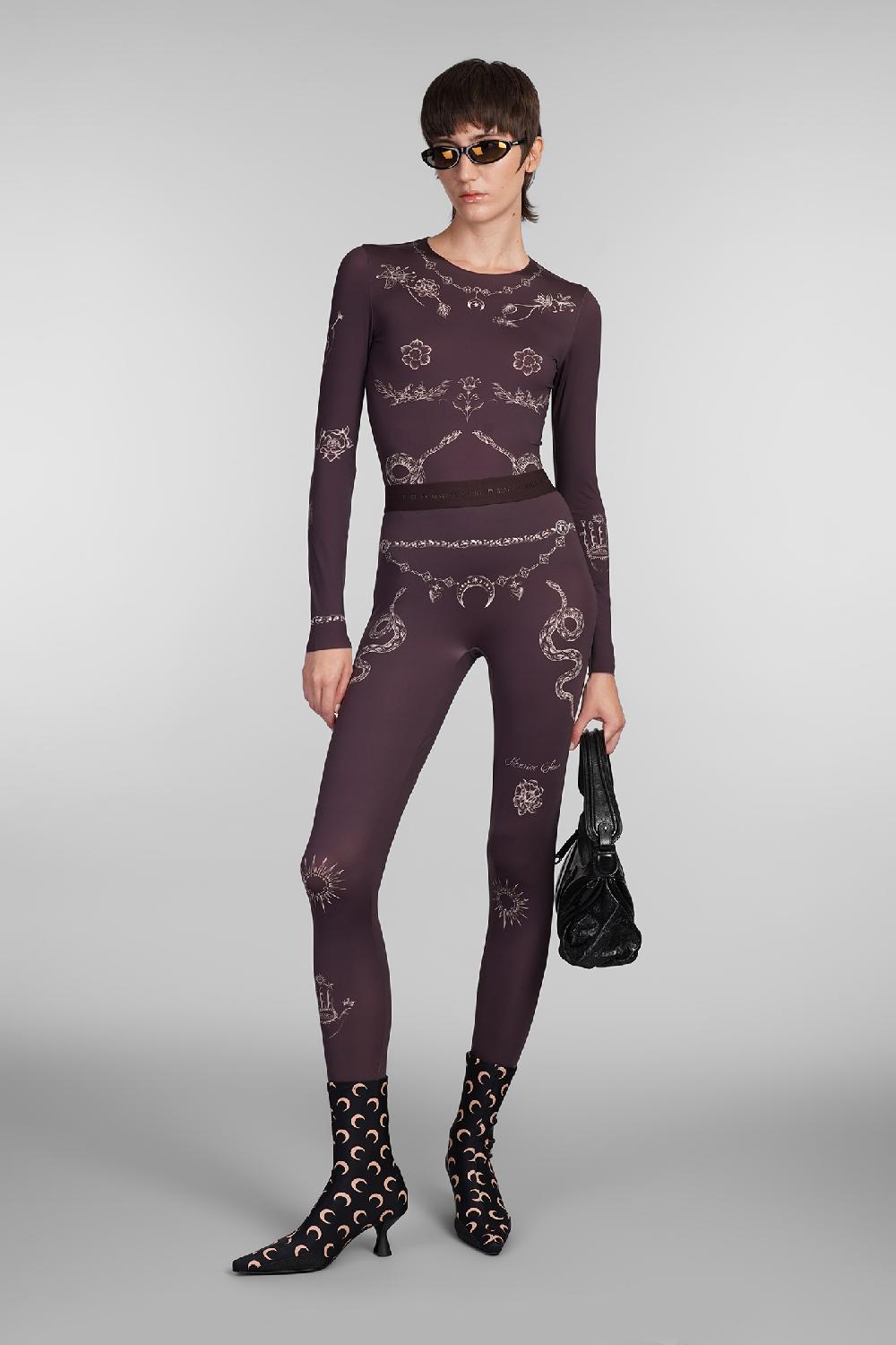 Deliberti Marine Serre Leggings In Poliestere Marrone Cod. 407047 - Deliberti The Luxury Shopping