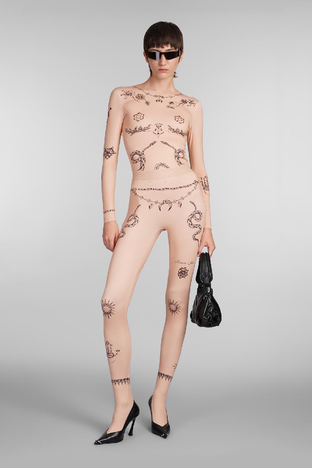 Deliberti Marine Serre Leggings In Poliestere Rosa Cod. 407048 - Deliberti The Luxury Shopping