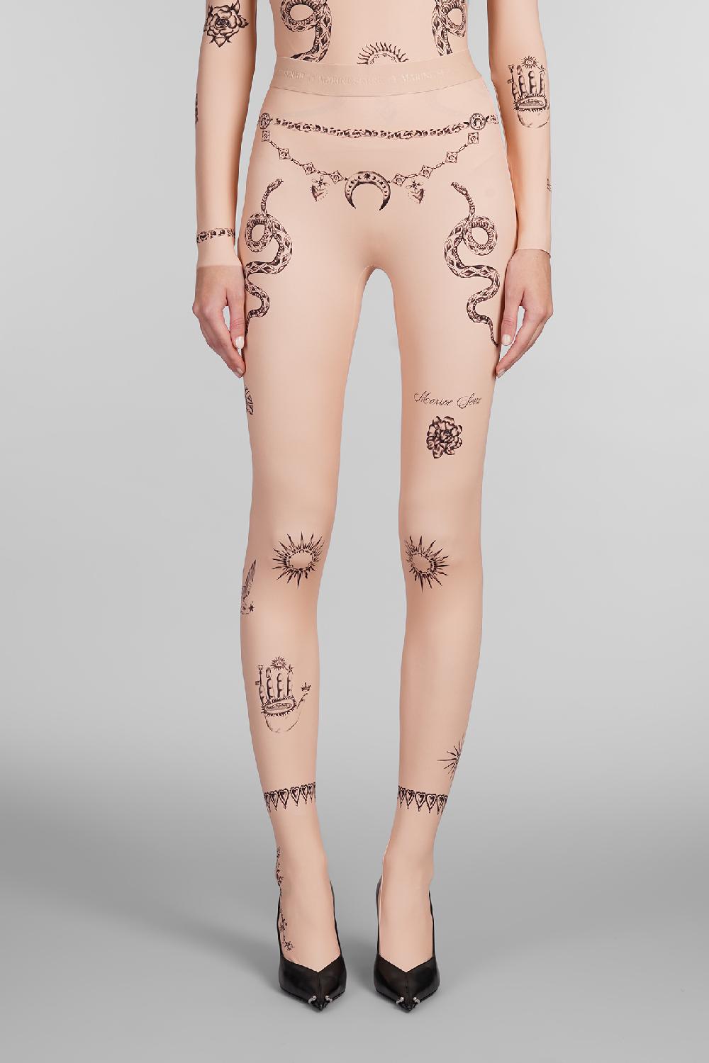 Deliberti Marine Serre Leggings in poliestere rosa cod. 407048 - Deliberti The Luxury Shopping