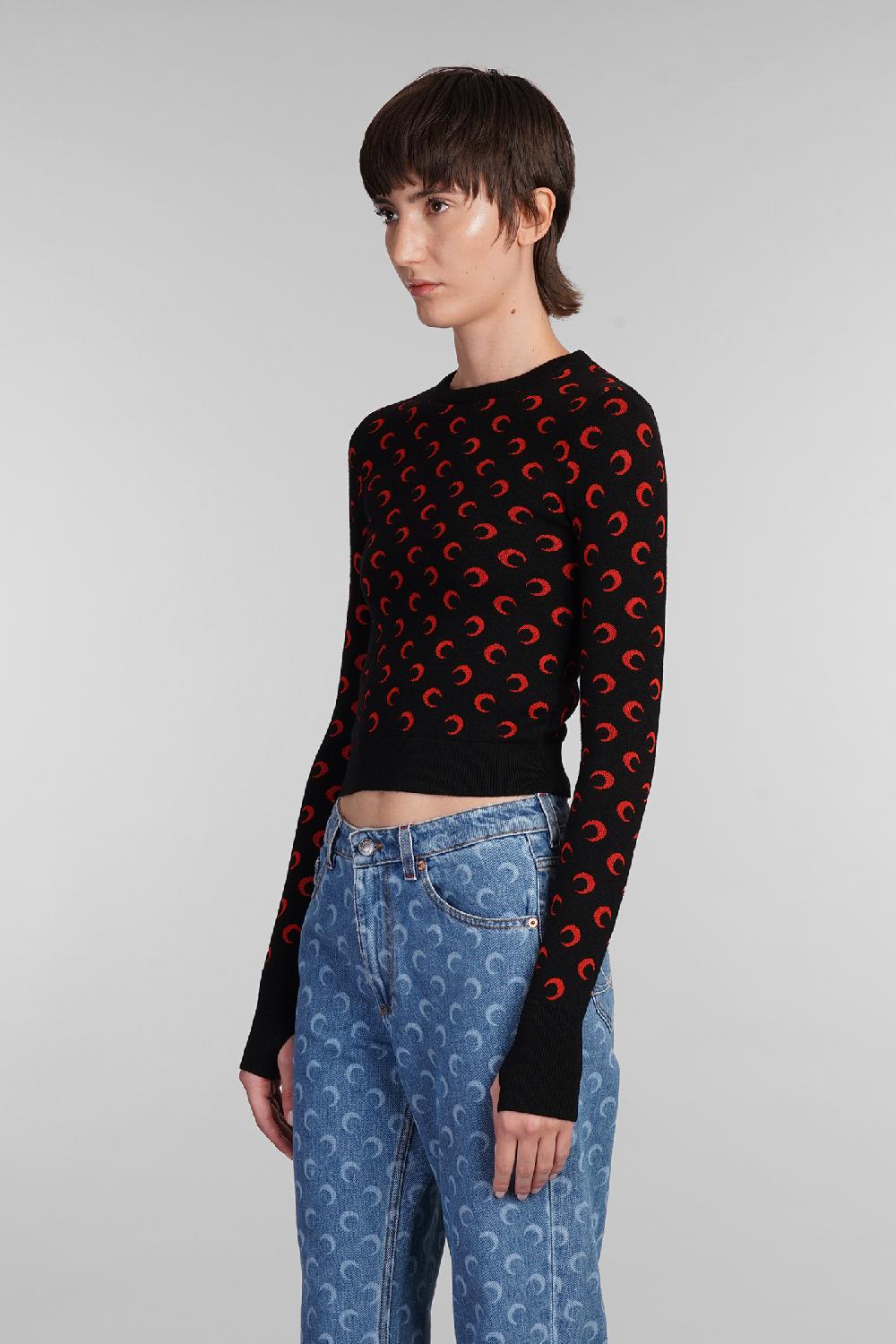 Deliberti Marine Serre Maglia In Lana Nera Cod. 407045 - Deliberti The Luxury Shopping