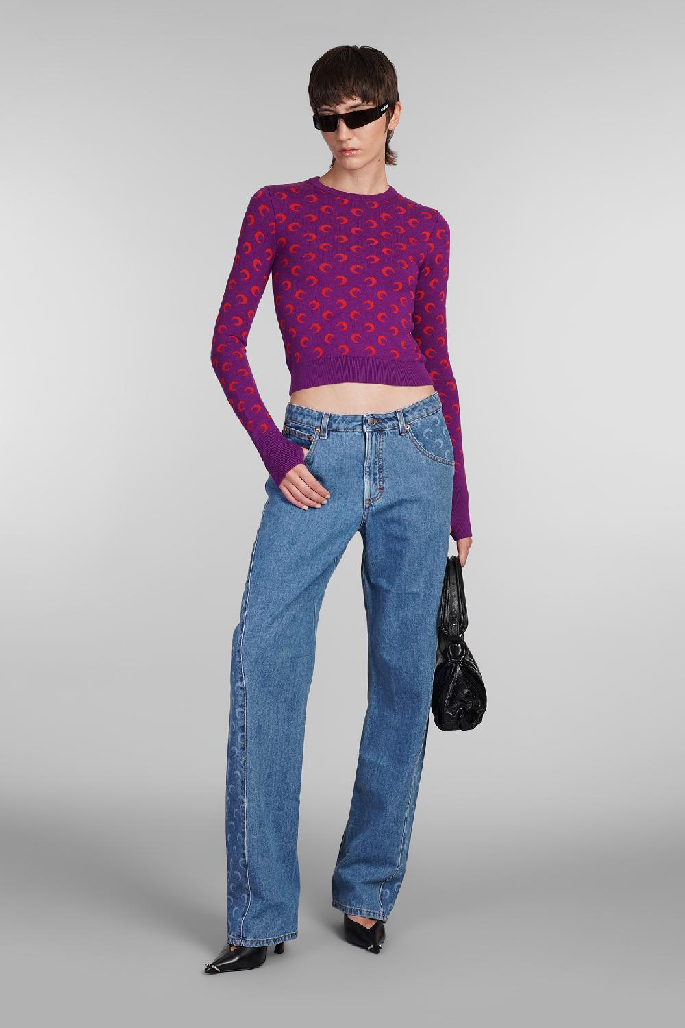 Deliberti Marine Serre Maglia In Lana Viola Cod. 404675 - Deliberti The Luxury Shopping