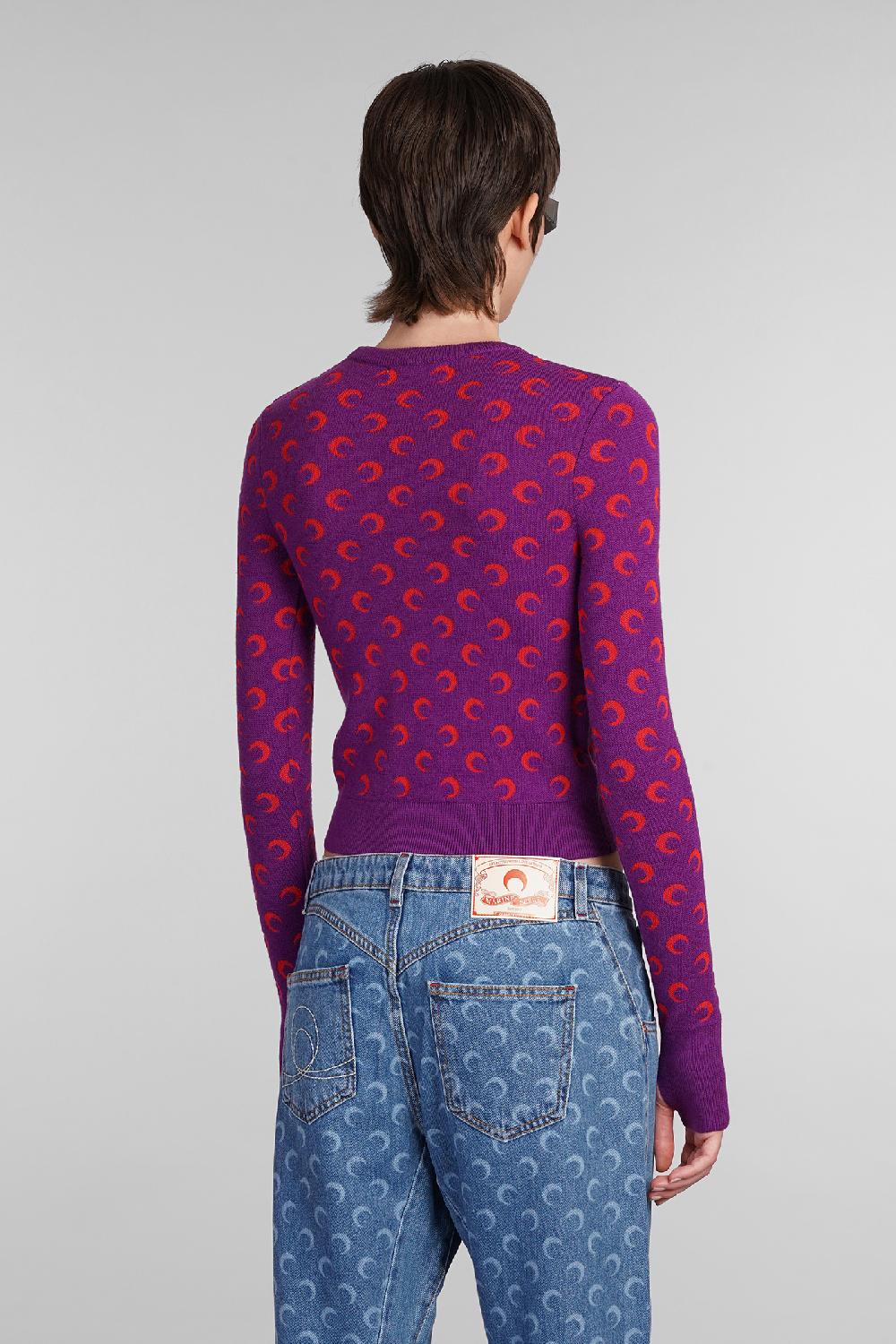 Deliberti Marine Serre Maglia In Lana Viola Cod. 404675 - Deliberti The Luxury Shopping