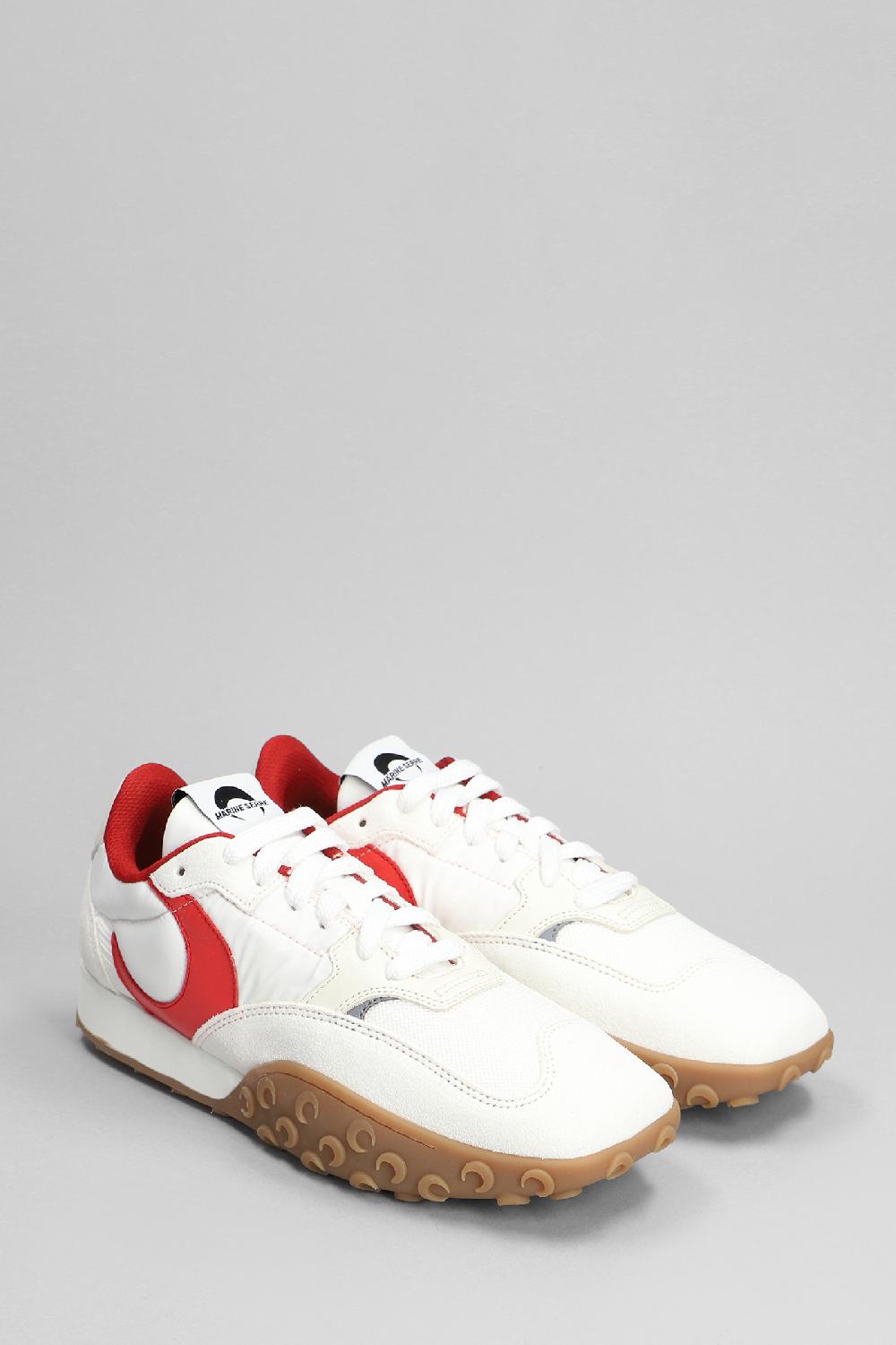 Deliberti Marine Serre Sneakers Ms Rise 22 In Camoscio E Tessuto Bianco Cod. 396001 - Deliberti The Luxury Shopping