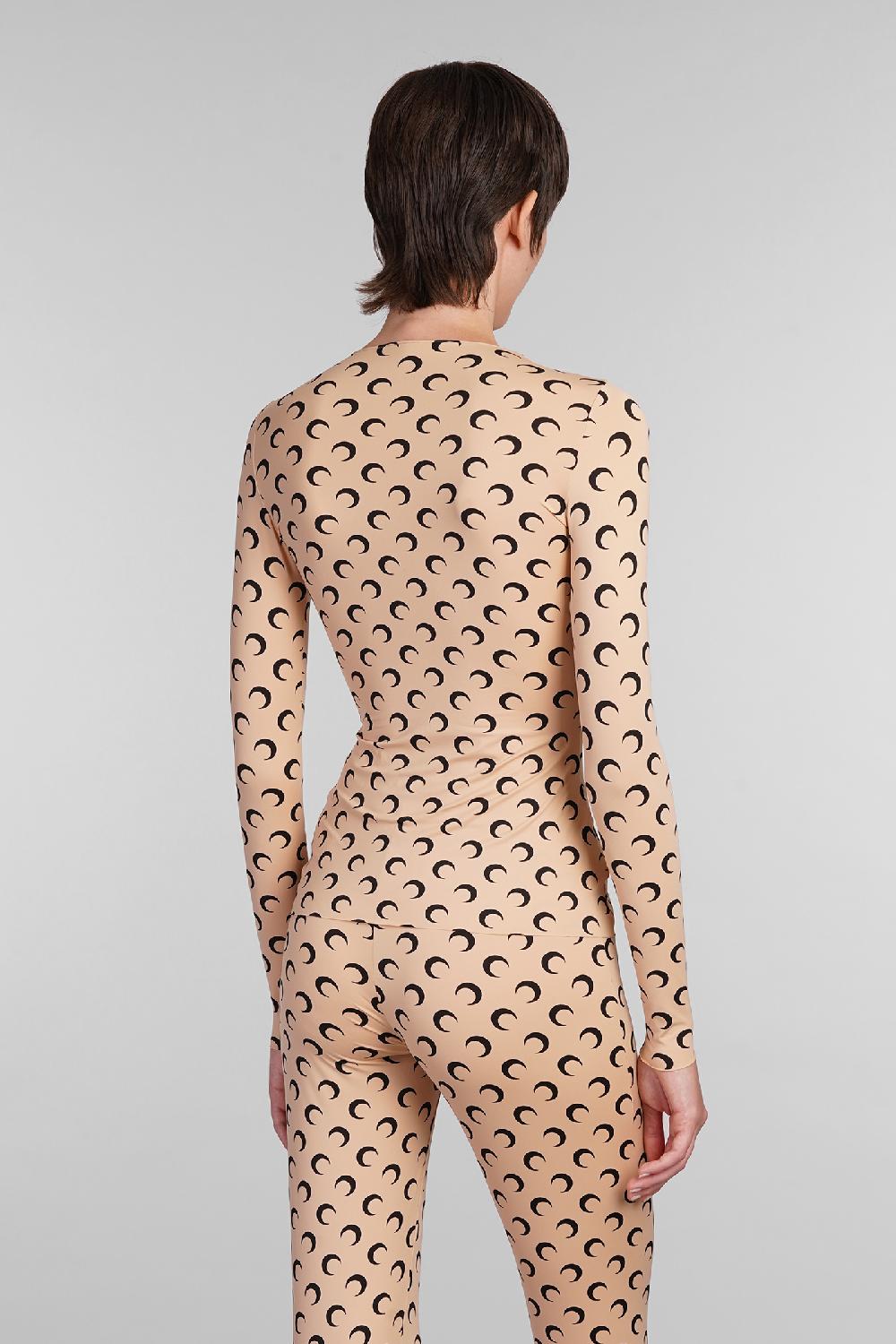 Deliberti Marine Serre Topwear In Poliammide Beige Cod. 395995 - Deliberti The Luxury Shopping