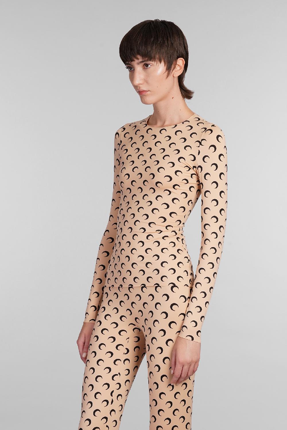 Deliberti Marine Serre Topwear In Poliammide Beige Cod. 395995 - Deliberti The Luxury Shopping