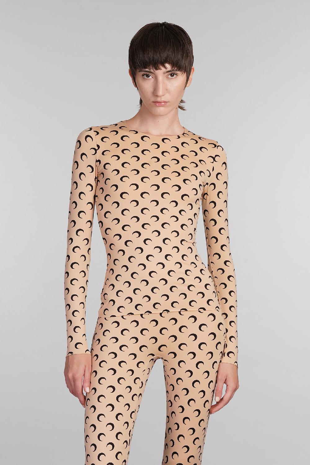 Deliberti Marine Serre Topwear in poliammide beige cod. 395995 - Deliberti The Luxury Shopping