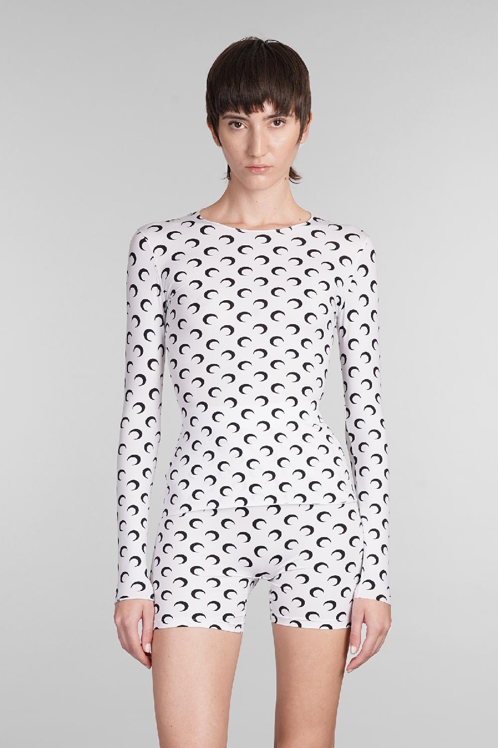 Deliberti Marine Serre Topwear in poliammide bianca cod. 398752 - Deliberti The Luxury Shopping