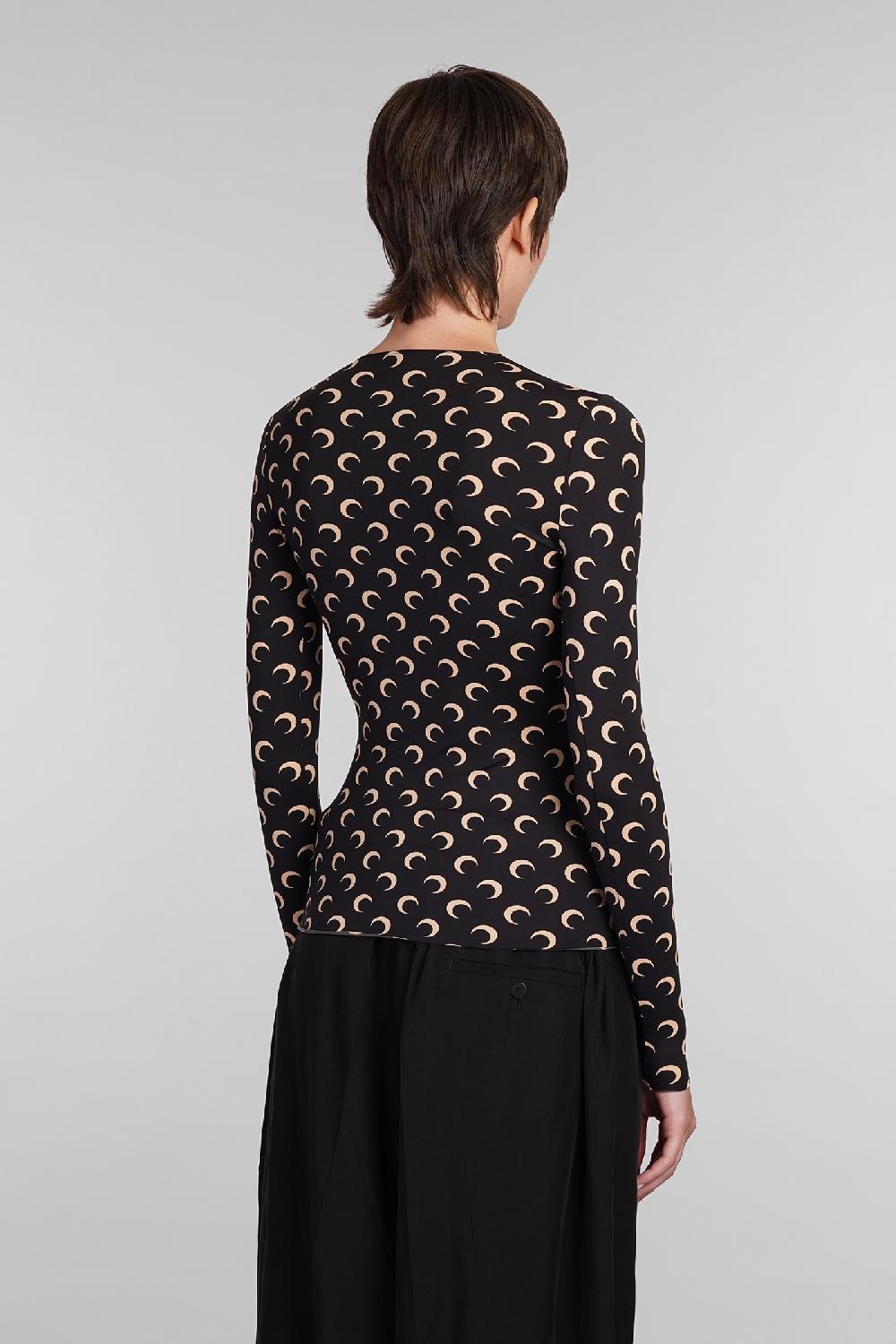 Deliberti Marine Serre Topwear In Poliammide Nera Cod. 398751 - Deliberti The Luxury Shopping