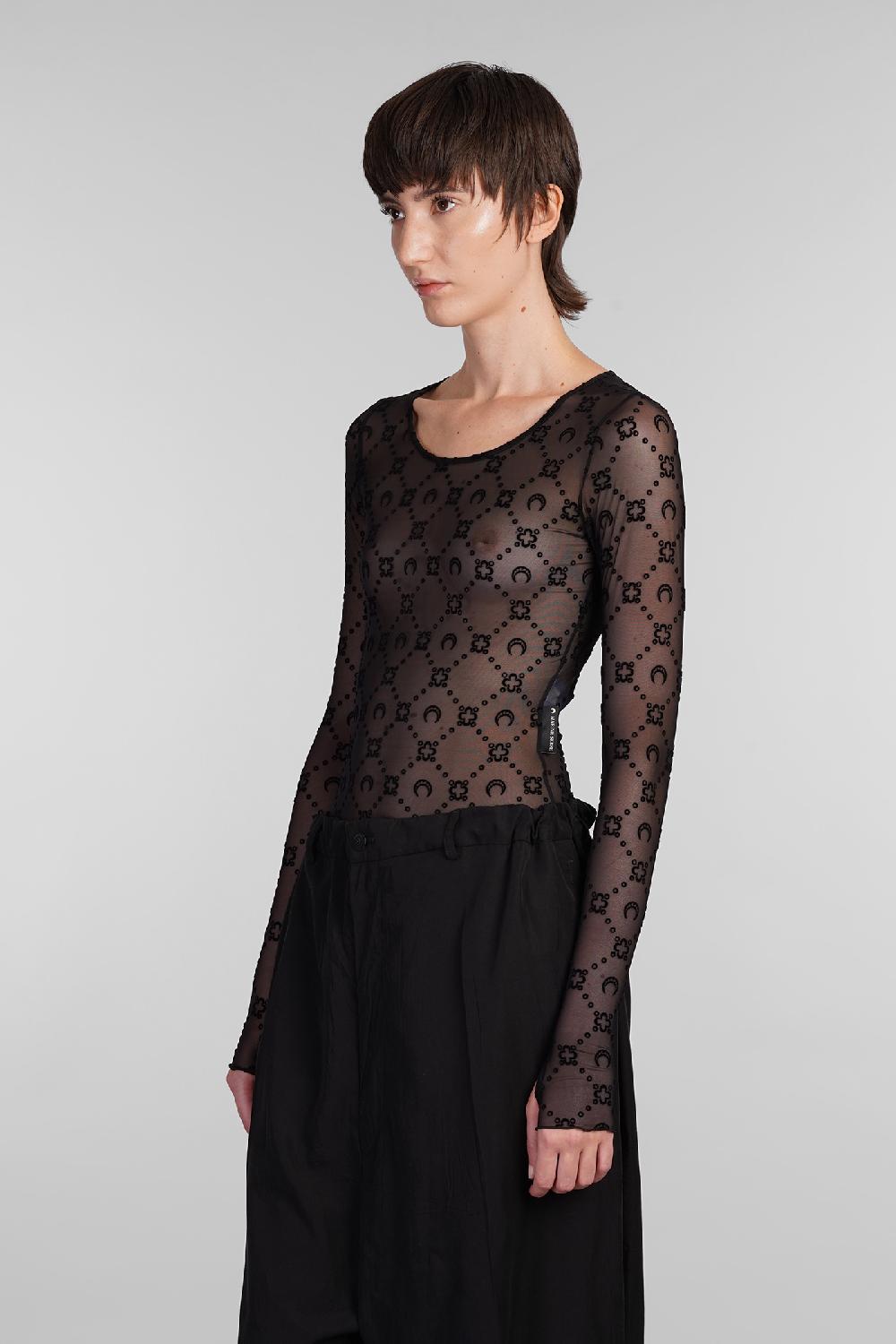 Deliberti Marine Serre Topwear In Poliammide Nera Cod. 404677 - Deliberti The Luxury Shopping