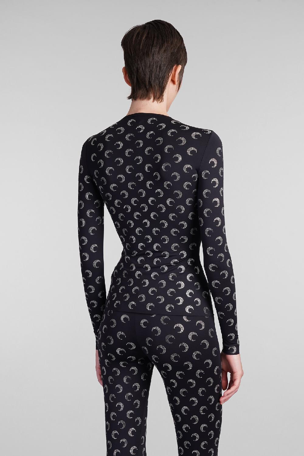 Deliberti Marine Serre Topwear In Poliammide Nera Cod. 409187 - Deliberti The Luxury Shopping