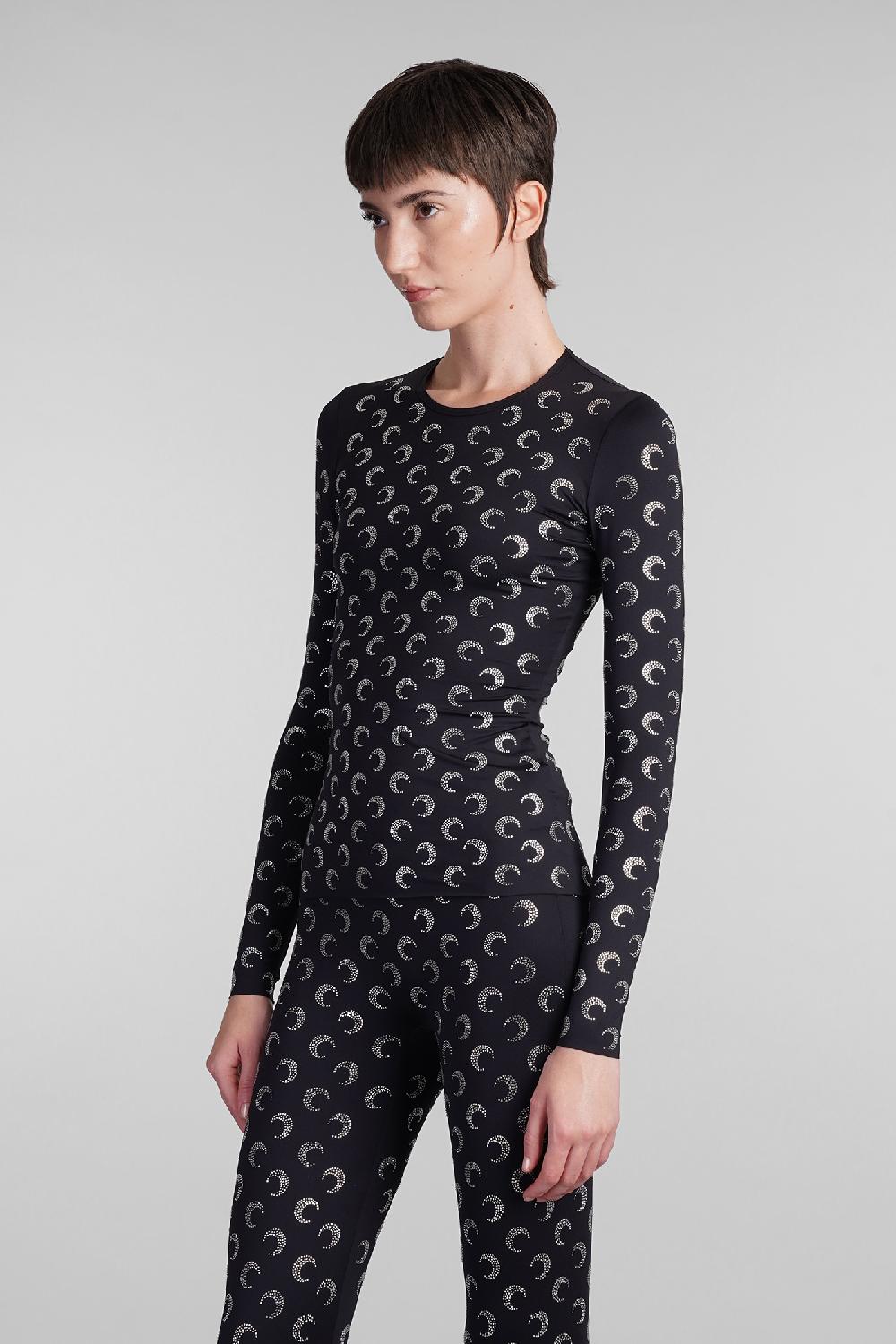 Deliberti Marine Serre Topwear In Poliammide Nera Cod. 409187 - Deliberti The Luxury Shopping