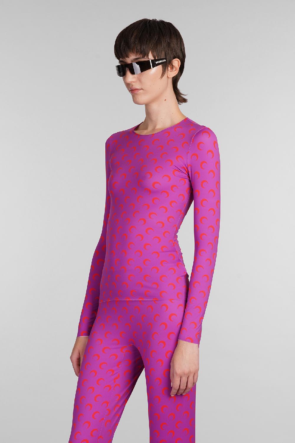 Deliberti Marine Serre Topwear In Poliammide Viola Cod. 404676 - Deliberti The Luxury Shopping