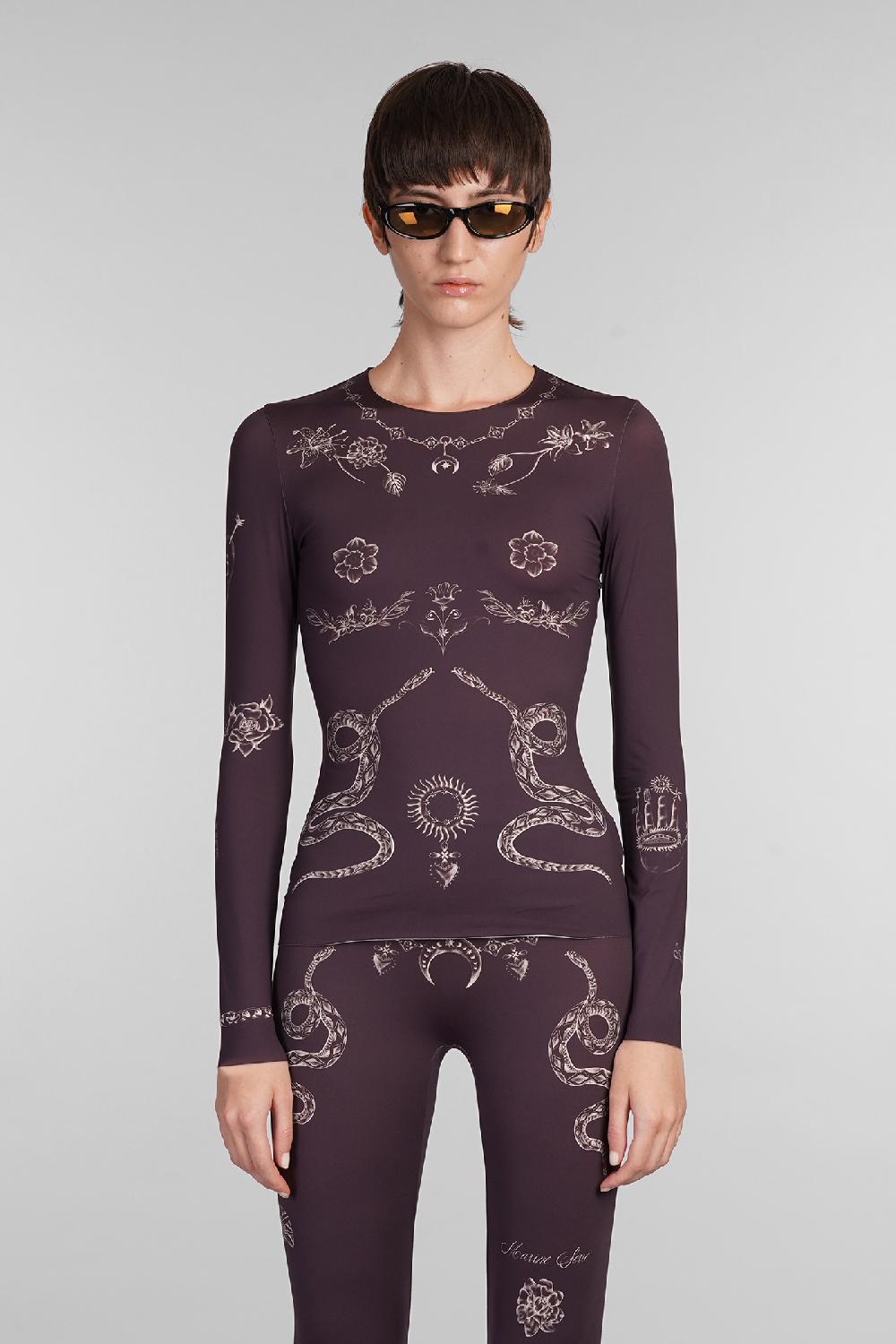 Deliberti Marine Serre Topwear in poliestere marrone cod. 407035 - Deliberti The Luxury Shopping