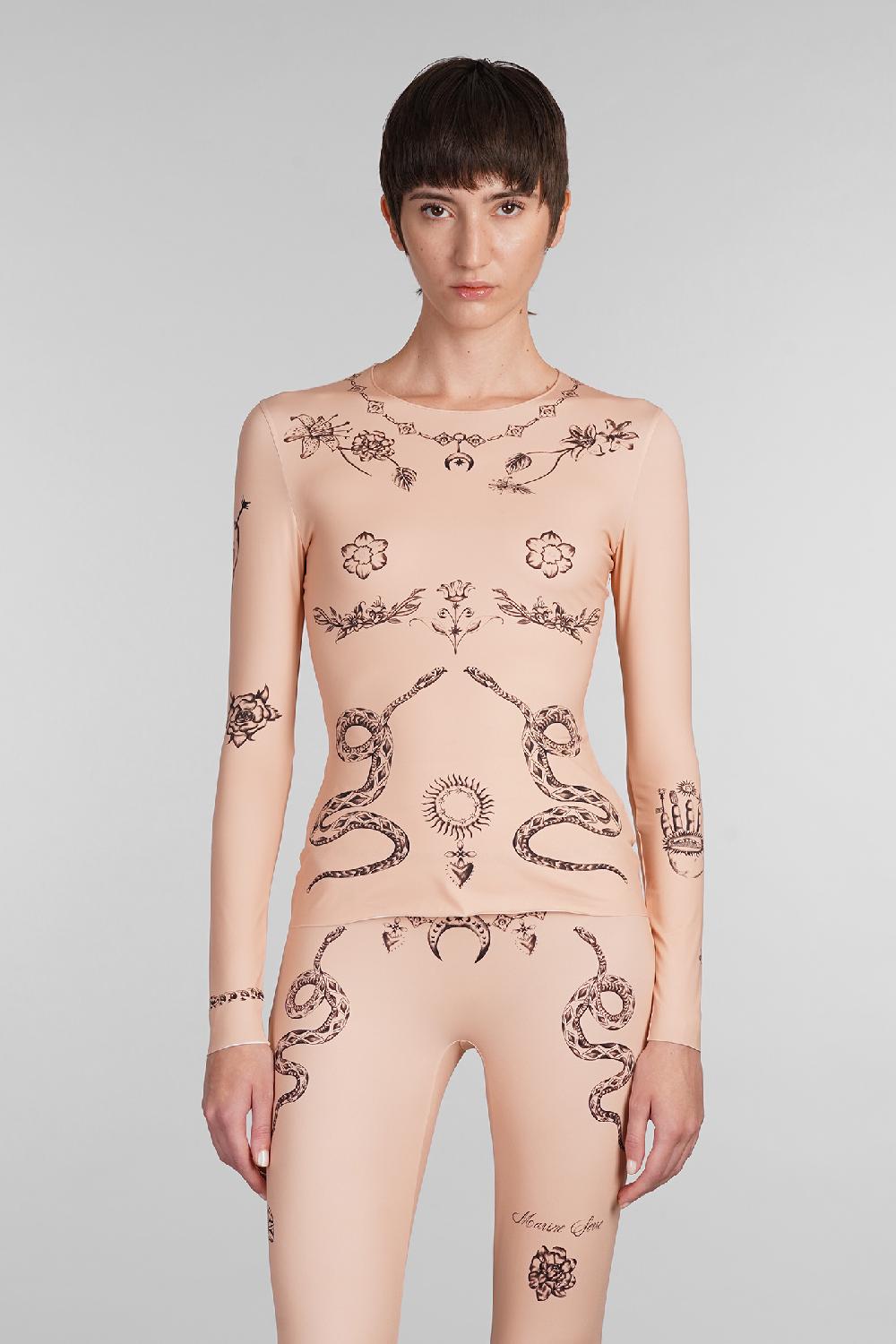 Deliberti Marine Serre Topwear in poliestere rosa cod. 407046 - Deliberti The Luxury Shopping