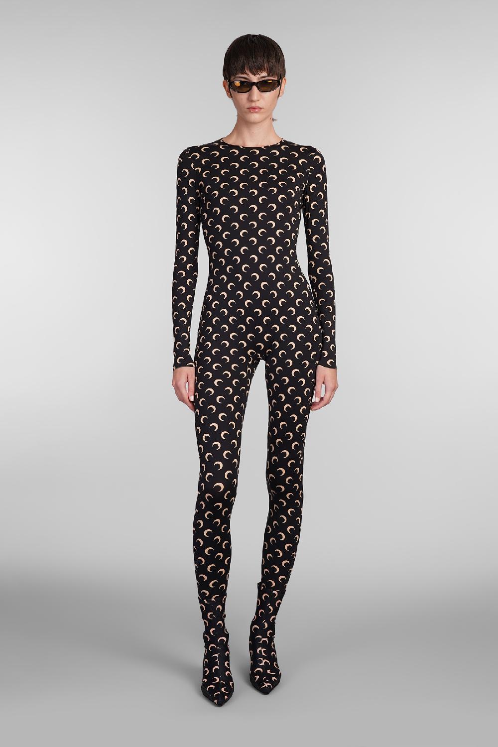 Deliberti Marine Serre Tuta in poliammide nera cod. 404673 - Deliberti The Luxury Shopping