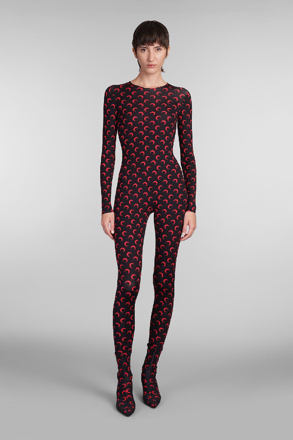 Deliberti Marine Serre Tuta in poliammide nera cod. 407029 - Deliberti The Luxury Shopping