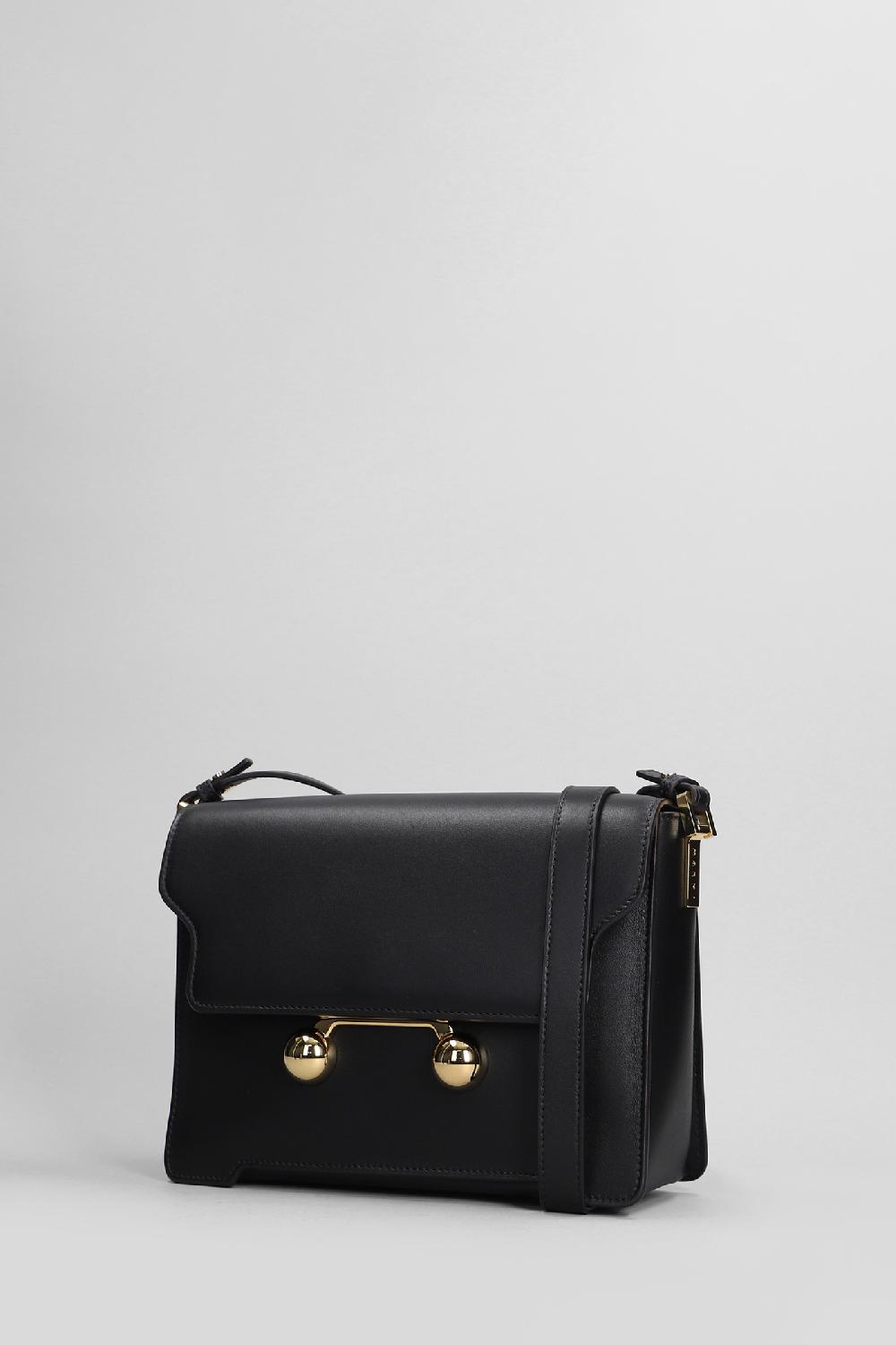 Deliberti Marni Borsa A Spalla Trunkaroo In Pelle Nera Cod. 406438 - Deliberti The Luxury Shopping