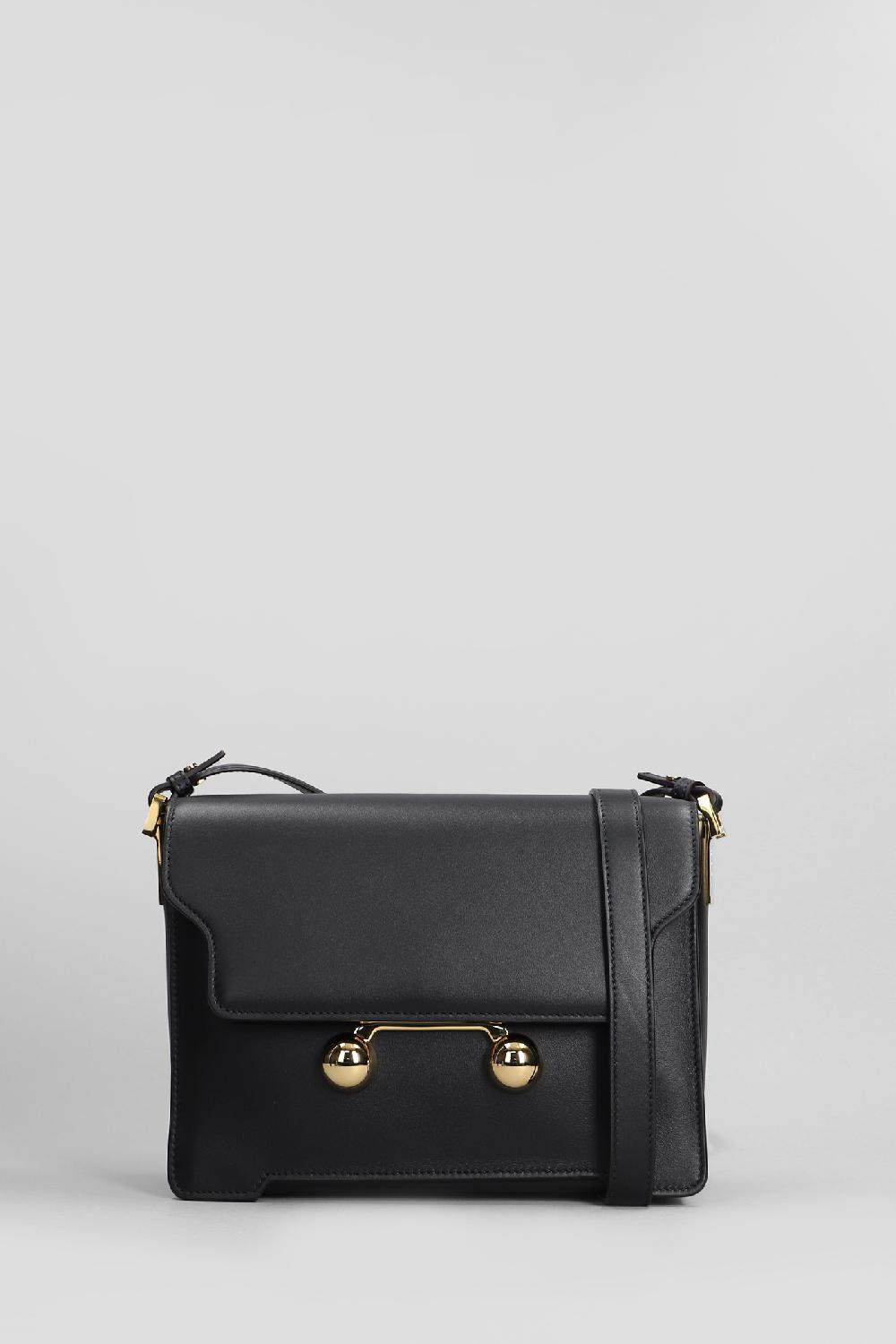Deliberti Marni Borsa a spalla trunkaroo in pelle nera cod. 406438 - Deliberti The Luxury Shopping