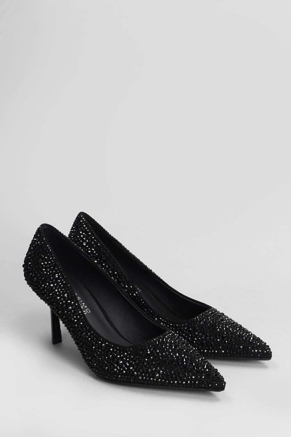 Deliberti Massimo Santini Decollete Paolina In Camoscio Nero Cod. 408066 - Deliberti The Luxury Shopping