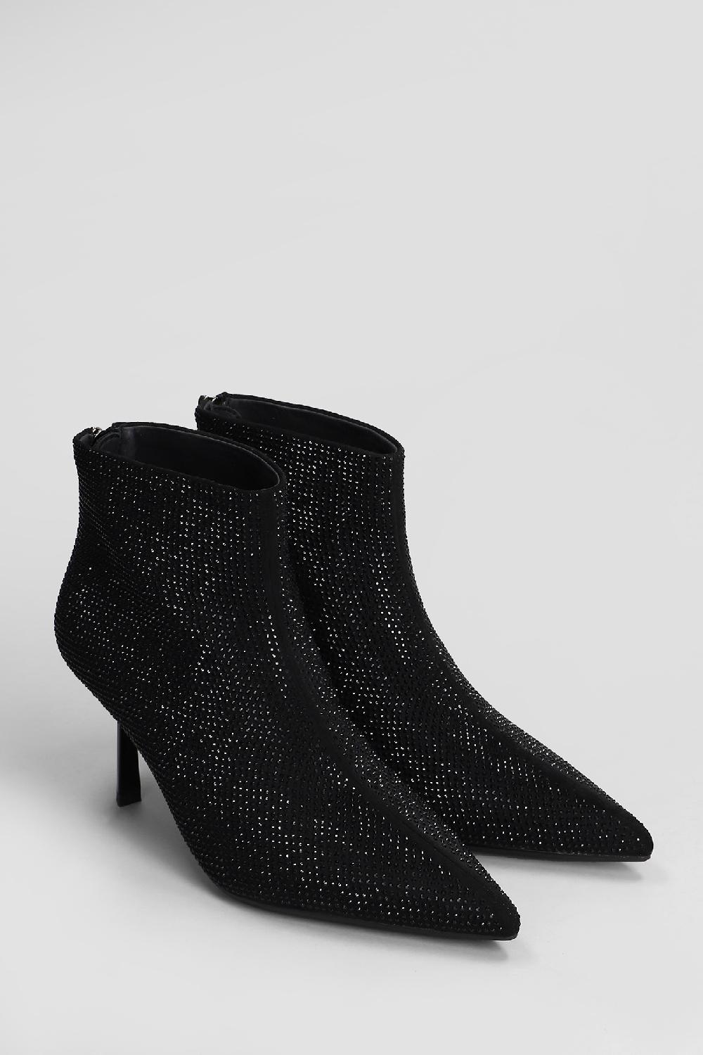 Deliberti Massimo Santini Tronchetti Tacco Alto Paola In Camoscio Nero Cod. 408065 - Deliberti The Luxury Shopping