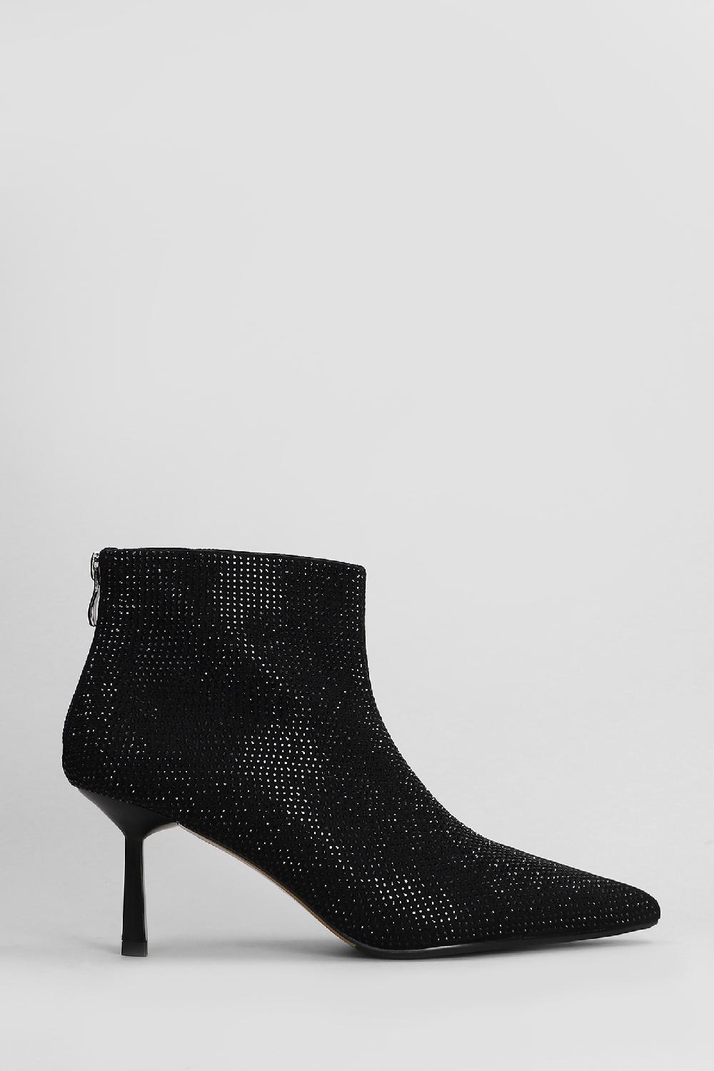 Deliberti Massimo Santini Tronchetti tacco alto paola in camoscio nero cod. 408065 - Deliberti The Luxury Shopping