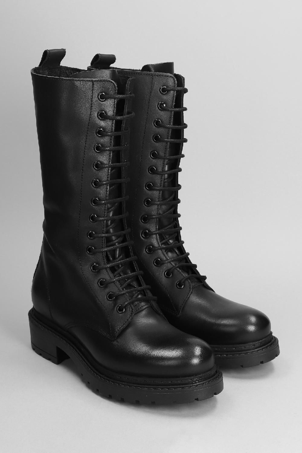 Deliberti Metisse Anfibi In Pelle Nera Cod. 403175 - Deliberti The Luxury Shopping