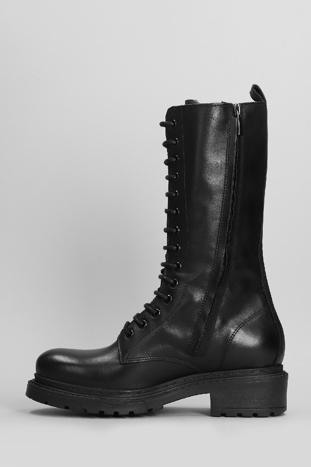 Deliberti Metisse Anfibi In Pelle Nera Cod. 403175 - Deliberti The Luxury Shopping