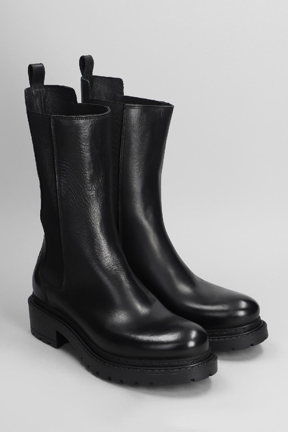 Deliberti Metisse Anfibi In Pelle Nera Cod. 403179 - Deliberti The Luxury Shopping