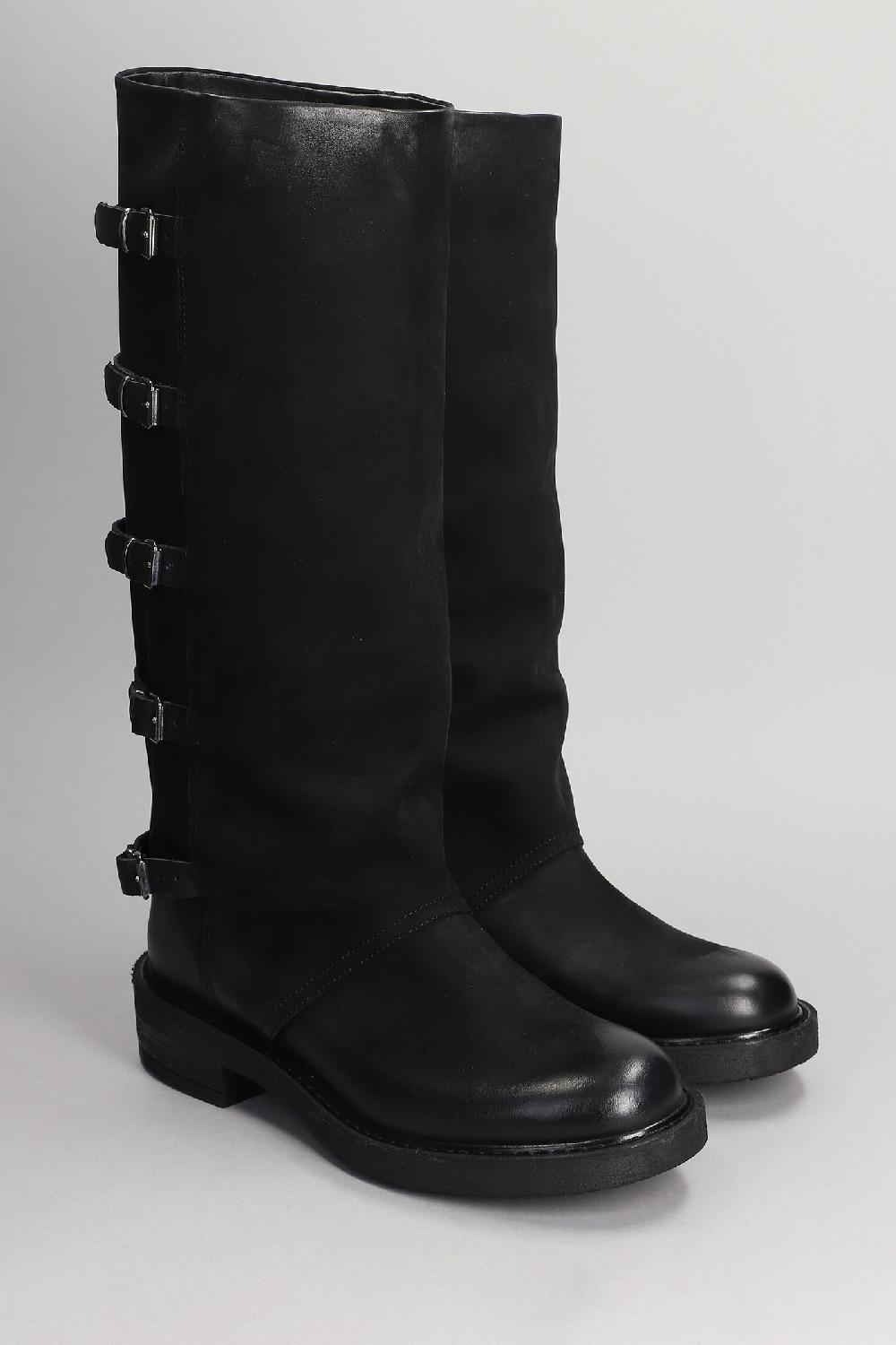 Deliberti Metisse Stivali Tacco Basso In Nabuk Nero Cod. 403172 - Deliberti The Luxury Shopping