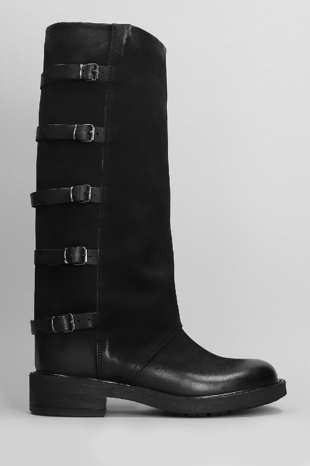 Deliberti Metisse Stivali tacco basso in nabuk nero cod. 403172 - Deliberti The Luxury Shopping