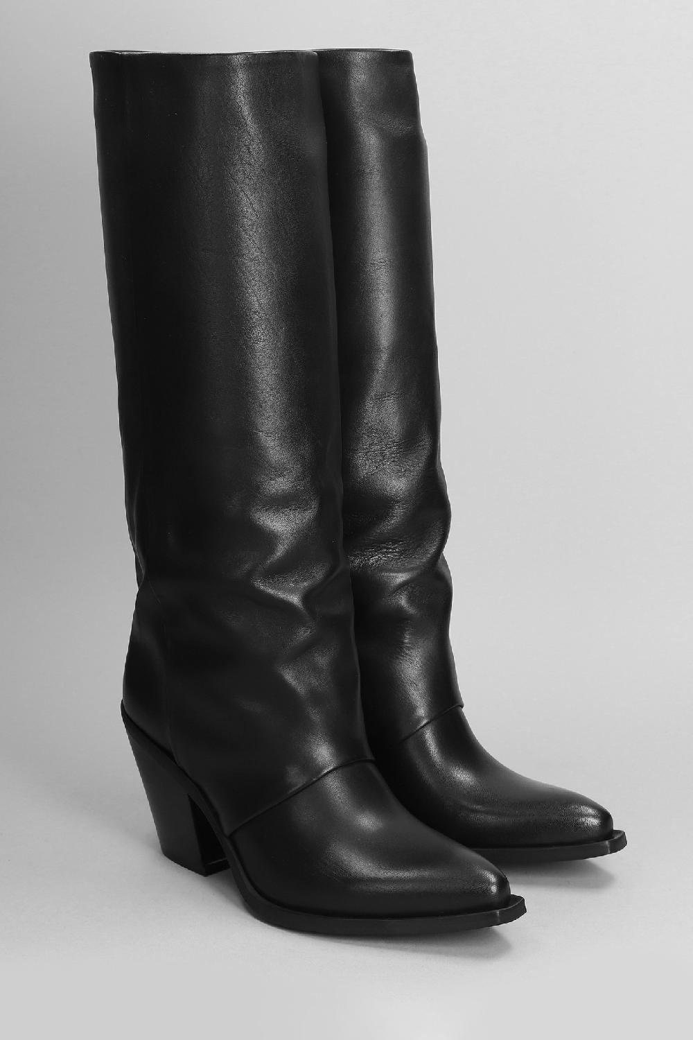 Deliberti Metisse Stivali Texani In Pelle Nera Cod. 403182 - Deliberti The Luxury Shopping