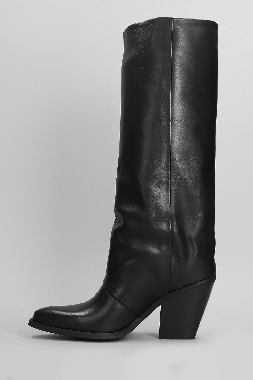 Deliberti Metisse Stivali Texani In Pelle Nera Cod. 403182 - Deliberti The Luxury Shopping