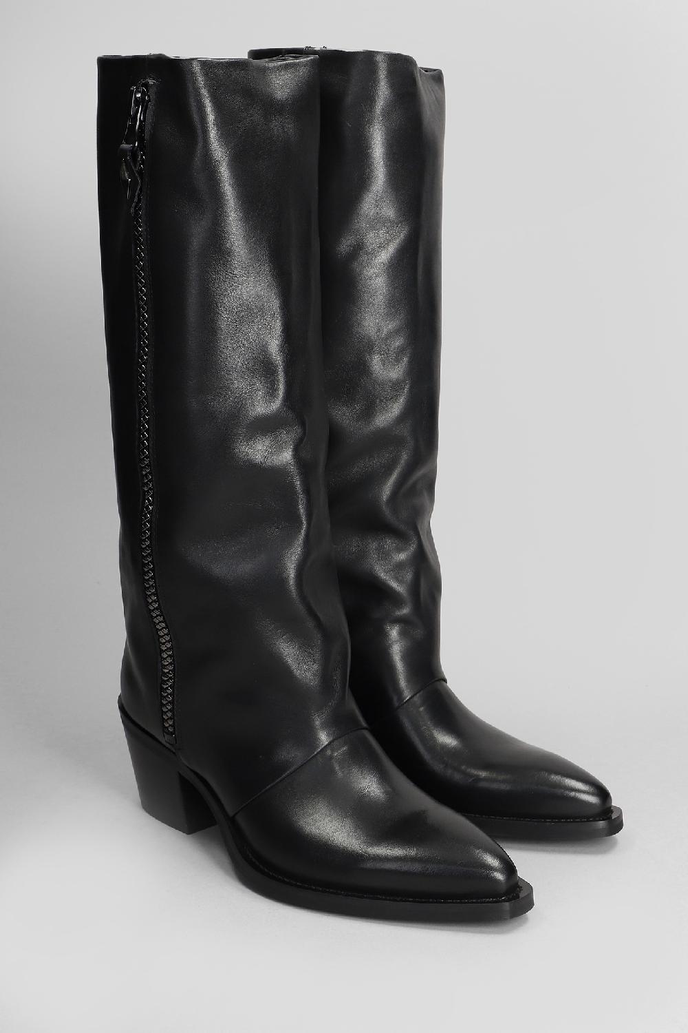 Deliberti Metisse Stivali Texani In Pelle Nera Cod. 407420 - Deliberti The Luxury Shopping