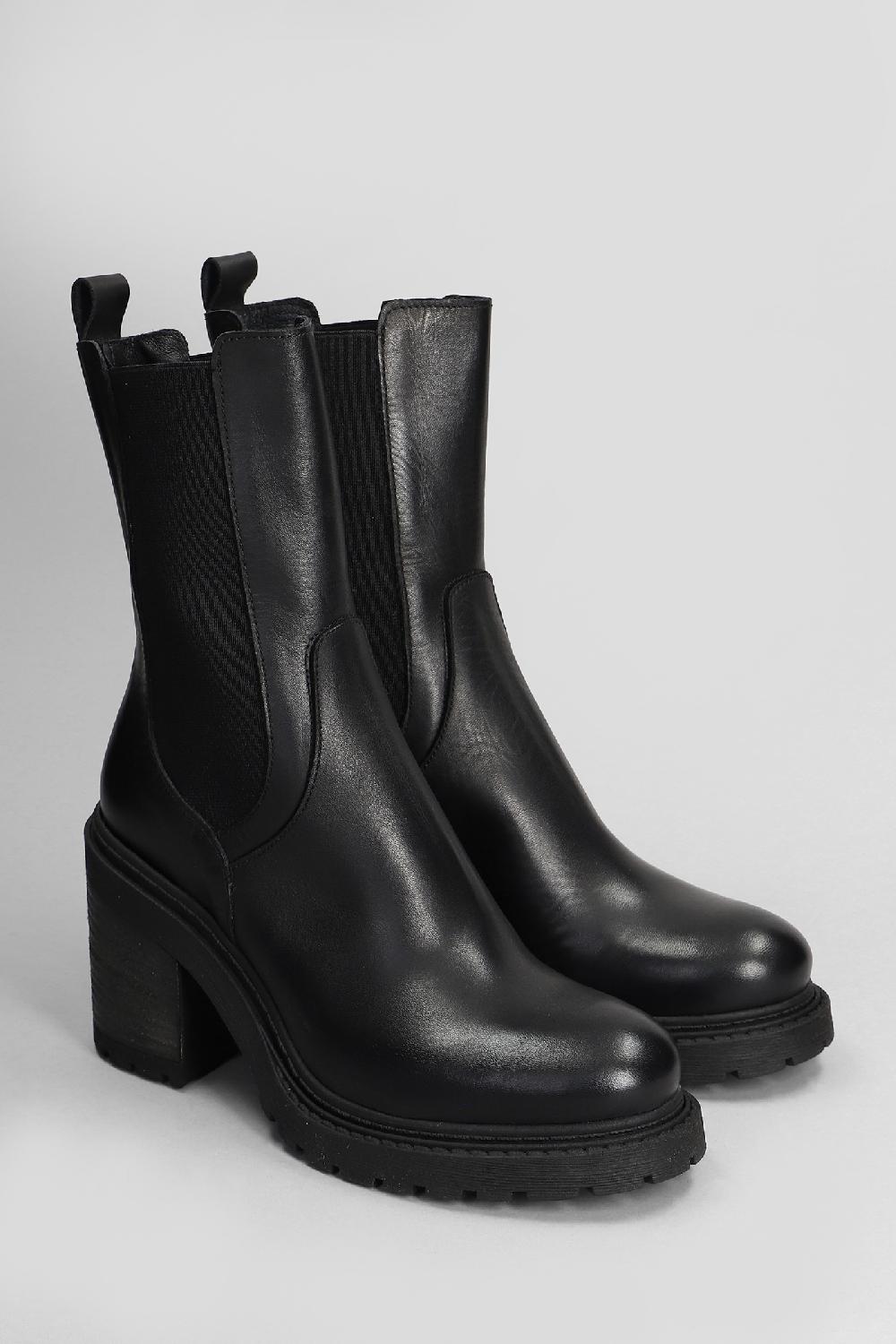 Deliberti Metisse Tronchetti Tacco Alto In Pelle Nera Cod. 409190 - Deliberti The Luxury Shopping