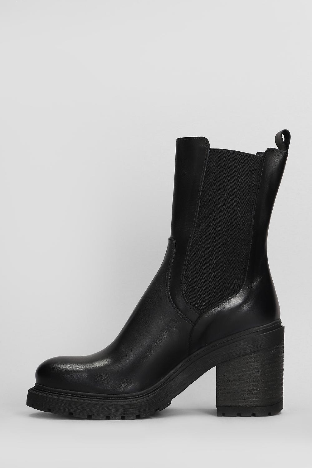 Deliberti Metisse Tronchetti Tacco Alto In Pelle Nera Cod. 409190 - Deliberti The Luxury Shopping