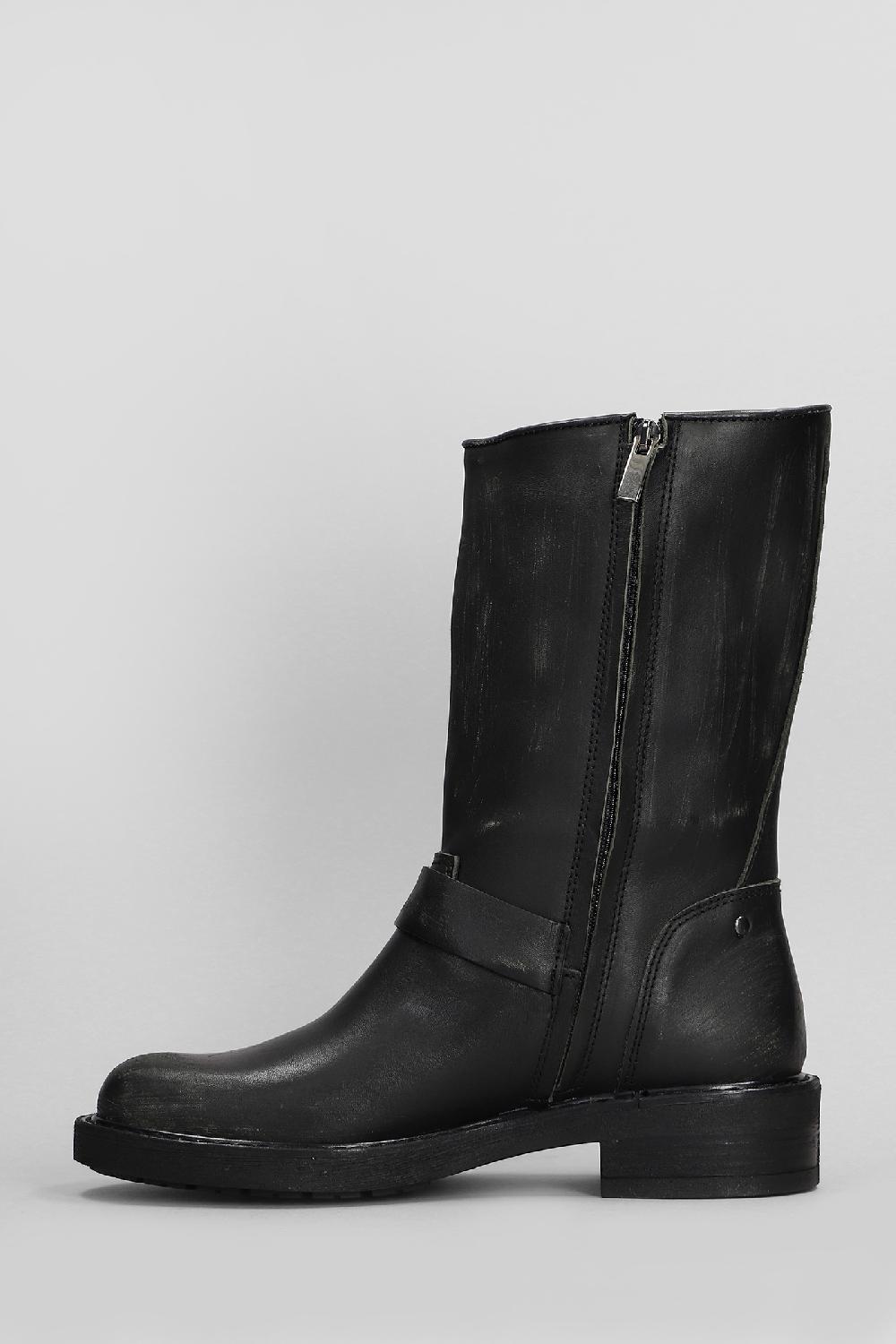 Deliberti Metisse Tronchetti Tacco Basso In Pelle Nera Cod. 409244 - Deliberti The Luxury Shopping